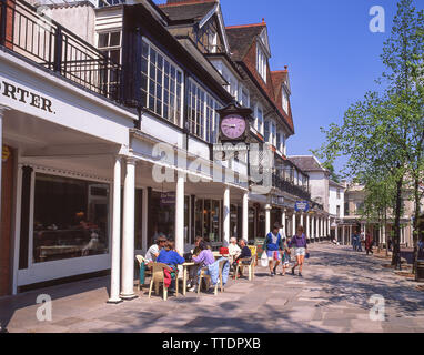 Shops and restaurants, The Pantiles, Royal Tunbridge Wells, Kent, England, United Kingdom Stock Photo