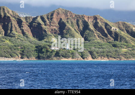 Diamond head lighthouse - Oahu, Hawaii Stock Photo