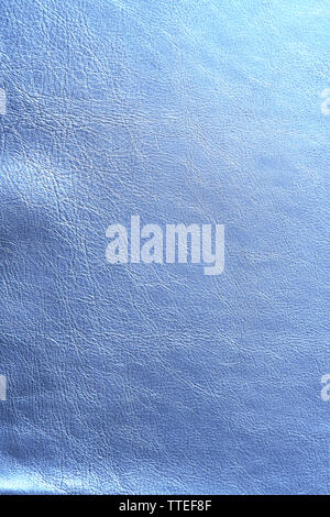 Blue leather texture with crumpled uneven surface Stock Photo