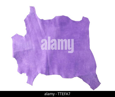 Purple piece of cloth, isolated on white Stock Photo