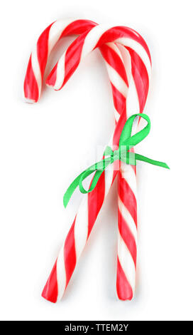 Lollipop candies with stripe, isolated on white Stock Photo