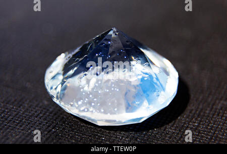 a big diamond on black background Stock Photo