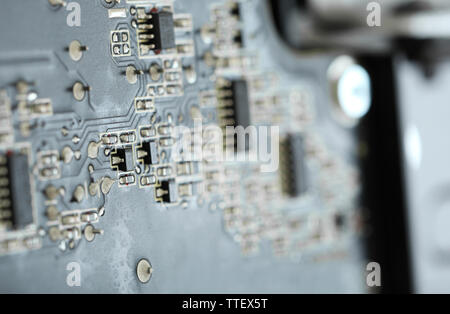 Disassembled computer monitor with internal components, close up Stock Photo