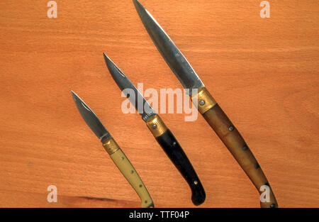 The 'Pattadesa' traditional knife of Pattada, Sardinia (scanned from Fujichrome Velvia) Stock Photo