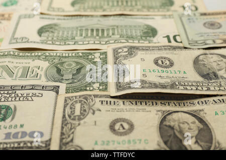 Background made of dollar banknotes Stock Photo