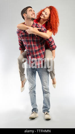 Pair in funny love concept Stock Photo - Alamy