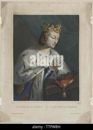 Louis IX, King of France, saint, Additional-Rights-Clearance-Info-Not-Available Stock Photo
