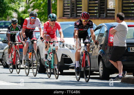 A cycling race in the vineyards of Brouilly and Mont Brouilly, two Beaujolais vintages. A two-day race that crosses the Beaujolais wine region Stock Photo