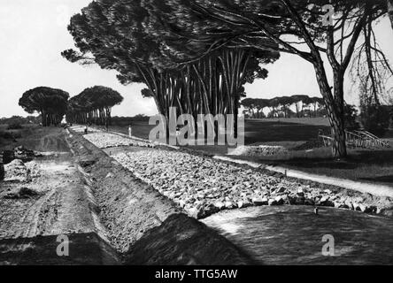 Italy, Tuscany, Coltano, land reclamation works, 1921 Stock Photo