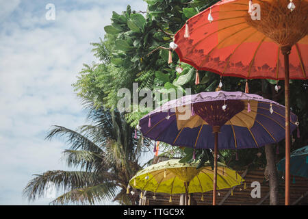 Balinese umbrellas Stock Photo