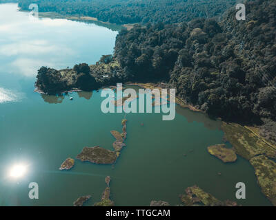 Aerial view of Buyan lake Stock Photo