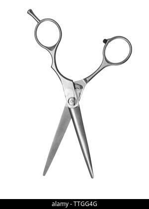 Metal Cutting Scissors Isolated On White Stock Photo, Picture and Royalty  Free Image. Image 75860252.