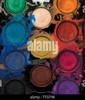 Watercolor paintbox Stock Photo