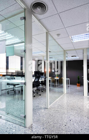 workspace in empty office Stock Photo