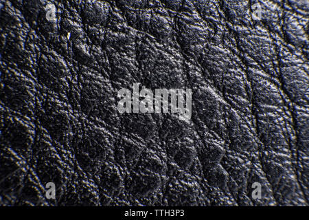 Close-up of black leather Stock Photo