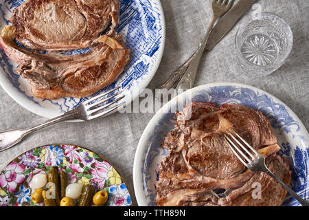 Steak with salada. Stock Photo
