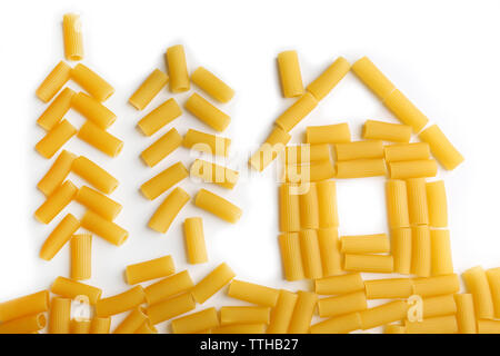 Italian pasta composition, top view Stock Photo