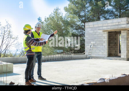 Appealing to experts for the construction of his house: building engineering, design office and architect Stock Photo
