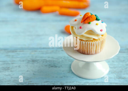 Easter cupcake on a cake stand, closeup Stock Photo