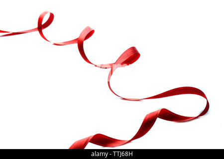 Red ribbon on light background Stock Photo