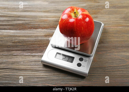 Weighing an Apple Fruit on a Digital Kitchen Scale in Grams Isolated on  White Background, Healthy Food, Weight Loss Concept Stock Image - Image of  calories, closeup: 245258739