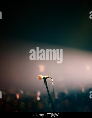 Microphone at concert hall Stock Photo