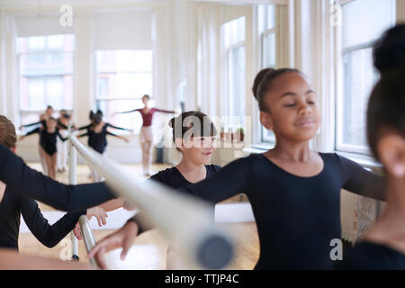 Ballerinas practicing in studio Stock Photo