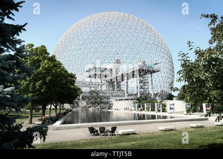 Montreal Biosphere against sky Stock Photo