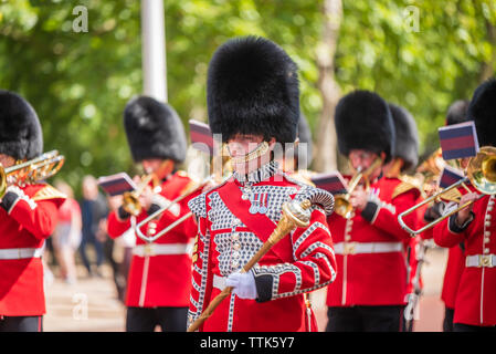 The Coldstream Guards Band in London Stock Photo