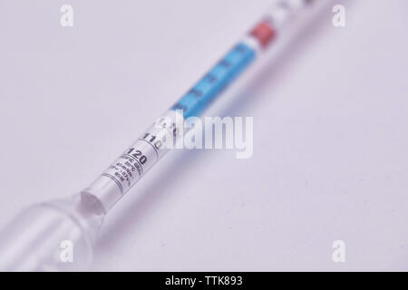 Hydrometer for home brewing Stock Photo
