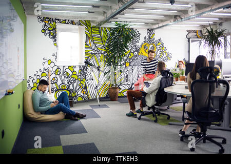 business people working in creative office Stock Photo