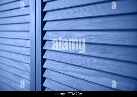 Blue folding screen, closeup Stock Photo