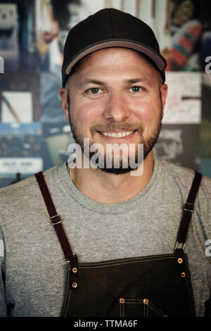 Portrait of carpenter Stock Photo