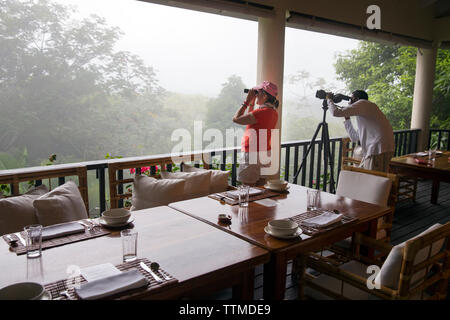 BELIZE, Punta Gorda, Toledo, guests are surrounded by beautiful views and wildlife at Belcampo Belize Lodge and Jungle Farm Stock Photo