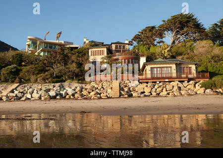 USA, California, Malibu, Cindy Crawford's home, El Pescador Beach Stock Photo