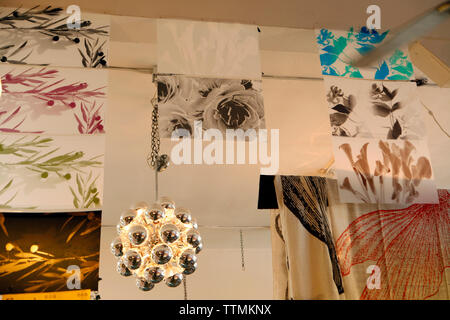 USA, California, Oakland, inside of Maison D'Etre which specializes in French linens and fancy things Stock Photo