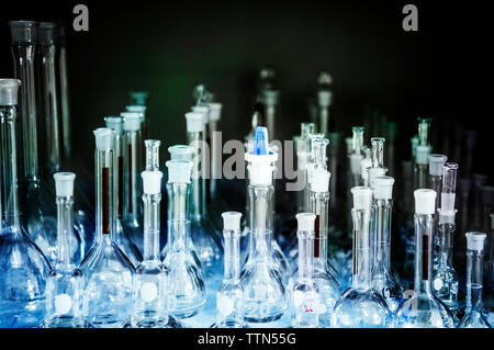 Chemical flasks at laboratory