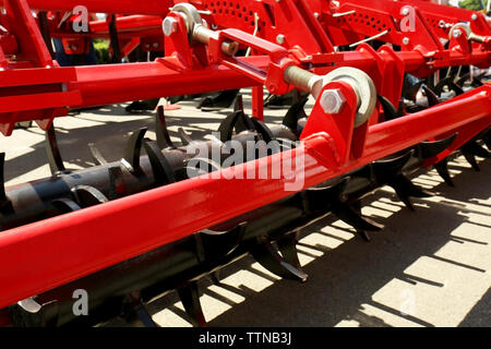 Heavy equipment on agricultural exhibition Stock Photo