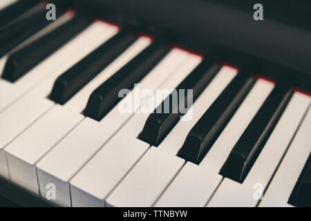 Piano keyboard close up Stock Photo