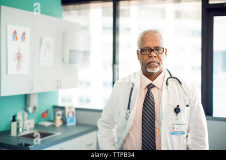 Portrait of male doctor in clinic Stock Photo