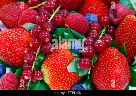assorted fresh mix berries close up Stock Photo