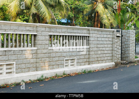 square hard stone bricks wall Stock Photo