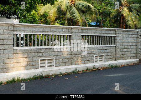 square hard stone bricks wall Stock Photo