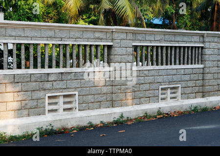 square hard stone bricks wall Stock Photo