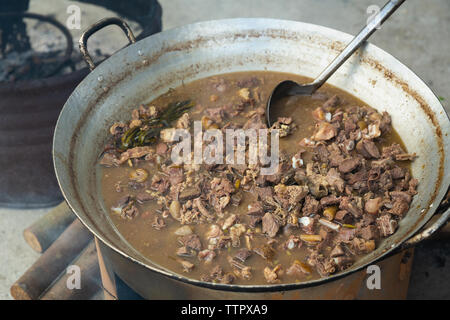 Meat stew for sale at local market, Bac Ha, Lao Cai Province, Vietnam, Asia, Stock Photo