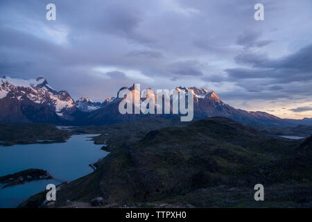 First Light in Patagonia Stock Photo