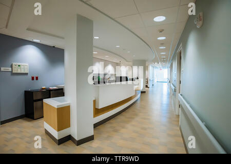 Reception area in hospital Stock Photo
