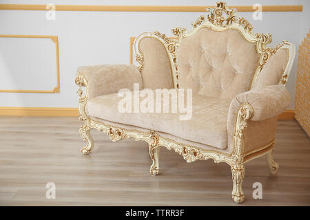 Luxury beige sofa in light interior Stock Photo