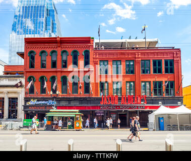 Jason Aldeans Kitchen + Rooftop Bar and restaurant and concert venue on Broadway during the NFL Draft 2019 Nashville Tennessee USA Stock Photo