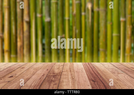 Wood floor for blurred background Product display template Stock Photo